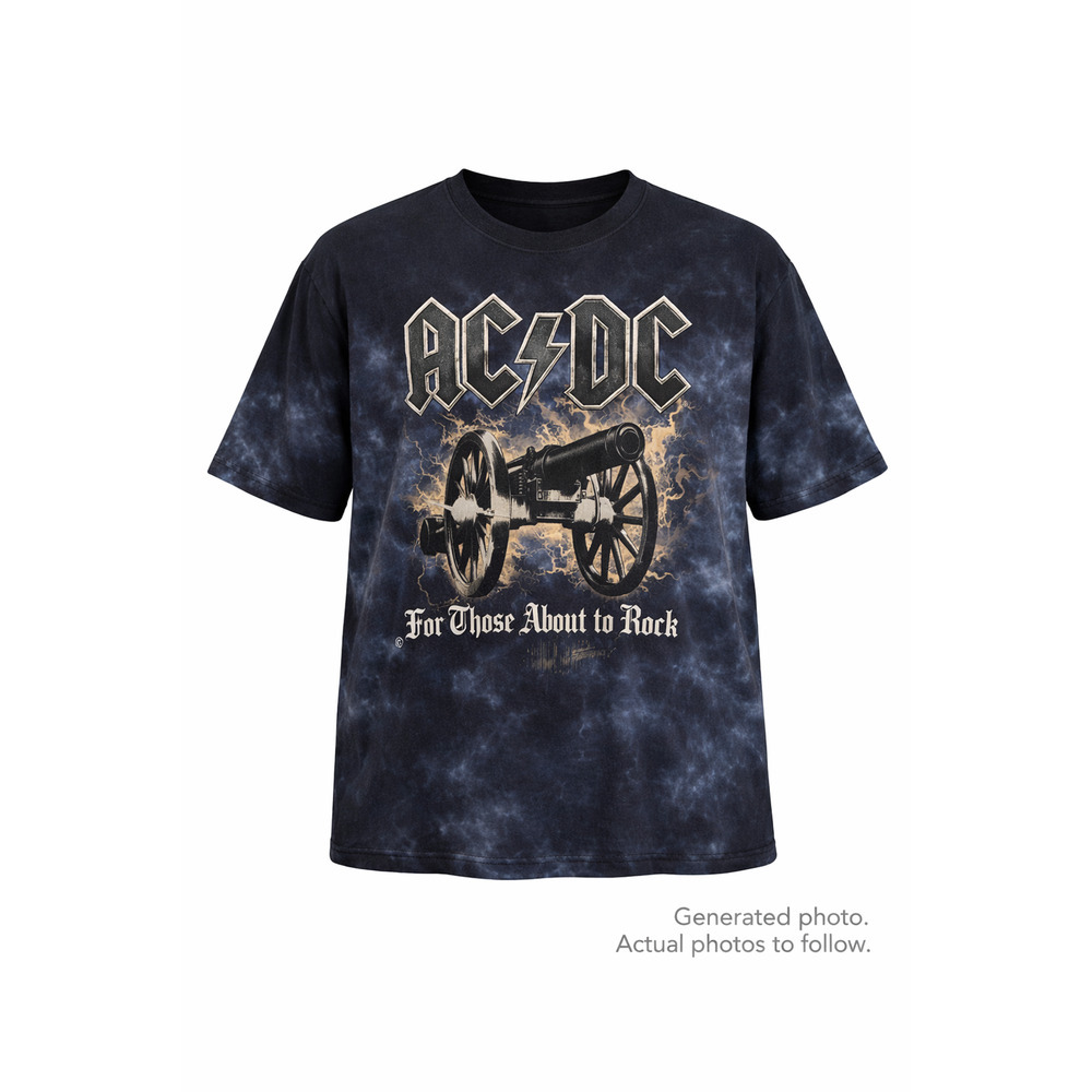 Liquid Blue AC DC Cannon Graphic Rock Band Tie Dye T Shirt Cotton 5XL